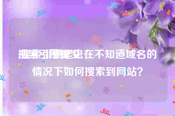 搜索引擎提交:搜索引擎爬虫在不知道域名的情况下如何搜索到网站？