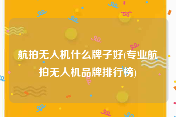 航拍无人机什么牌子好(专业航拍无人机品牌排行榜)