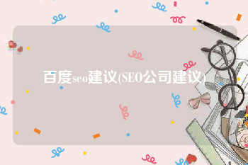百度seo建议(SEO公司建议)