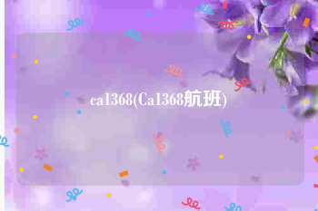 ca1368(Ca1368航班)