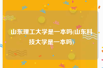 山东理工大学是一本吗(山东科技大学是一本吗)