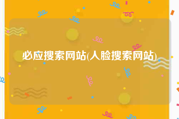 必应搜索网站(人脸搜索网站)