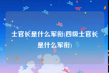 士官长是什么军衔(四级士官长是什么军衔)