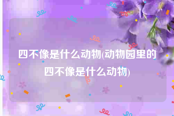 四不像是什么动物(动物园里的四不像是什么动物)