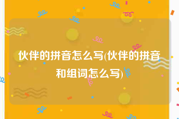 伙伴的拼音怎么写(伙伴的拼音和组词怎么写)